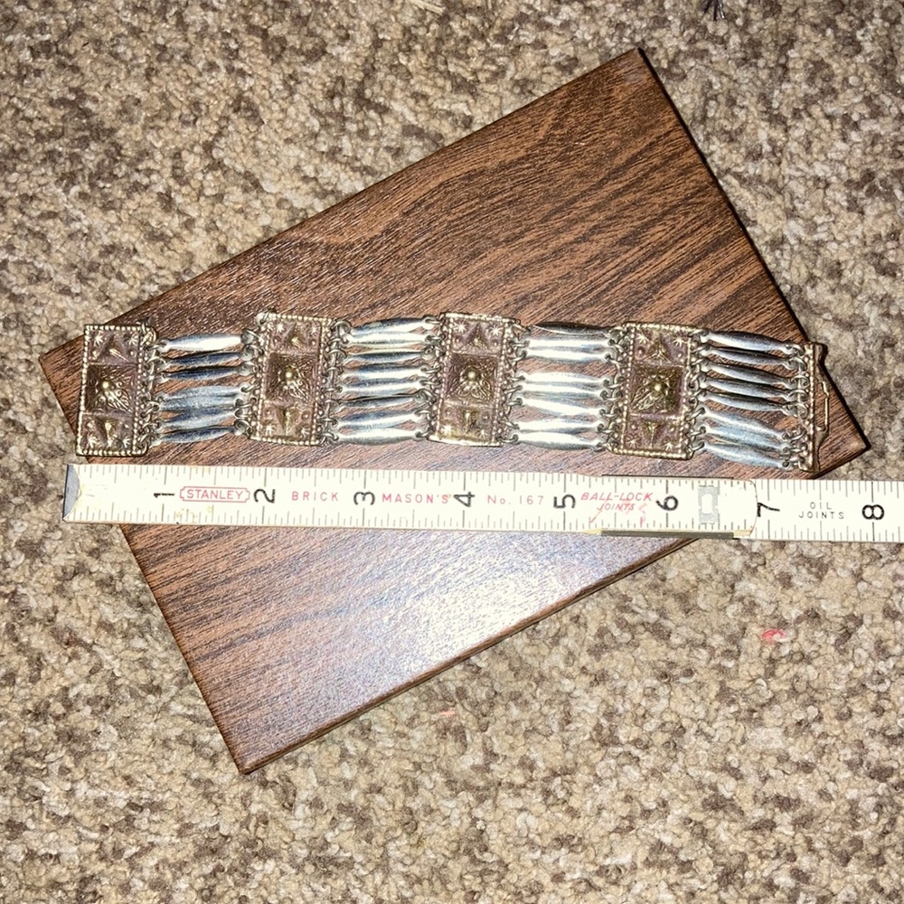 Alpaca Mexico panel vintage bracelet